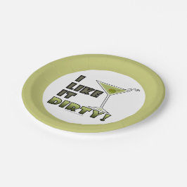 汚いのが好き！ダーティマルティーニカクテルユーモア ペーパープレート