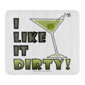 汚いのが好き！汚いマルティーニカクテルユーモア カッティングボード (正面)