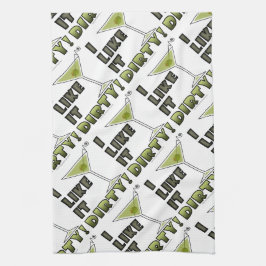 汚いのが好き！汚いマルティーニカクテルユーモア キッチンタオル