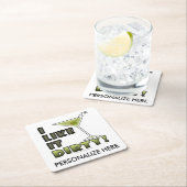 汚いのが好き！汚いマルティーニカクテルユーモア スクエアペーパーコースター (インサイチュ)