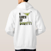 汚いのが好き！汚いマルティーニカクテルユーモア パーカ (裏面)