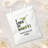 汚いのが好き!汚いマルティーニカクテルユーモア フェイバーバッグ (クリップ留めされた状態)