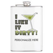 汚いのが好き！汚いマルティーニカクテルユーモア フラスク (正面)