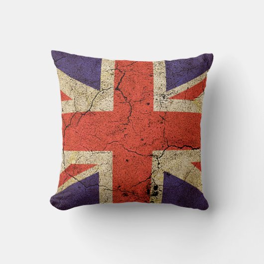 汚いイギリスの旗(英国国旗) クッション (正面)