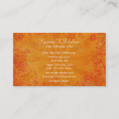 汚いオレンジ日が差すことの花の渦巻 名刺 (裏面)