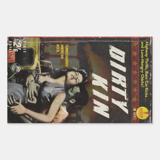 汚いカバー 長方形シール (正面)