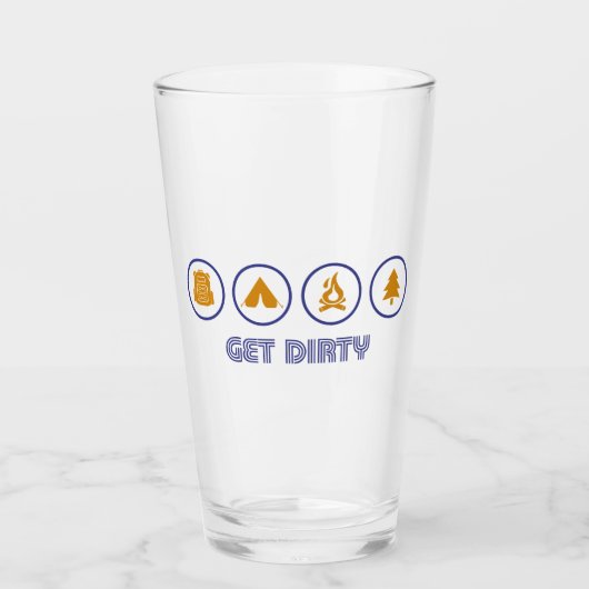 汚いキャンプをする タンブラーグラス (正面)