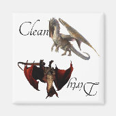 汚いクリーン食洗機マグネットドラゴン マグネット (正面)