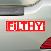 汚いスタンプ バンパーステッカー (車上)
