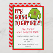 汚いセーターのクリスマスが来る 招待状 (正面/裏面)