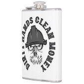 汚いパーソナライズされた手で汚い金を払う フラスク (左)