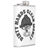 汚いパーソナライズされた手で汚い金を払う フラスク (右)