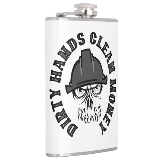 汚いパーソナライズされた手で汚い金を払う フラスク (右)