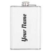 汚いパーソナライズされた手で汚い金を払う フラスク (裏面)