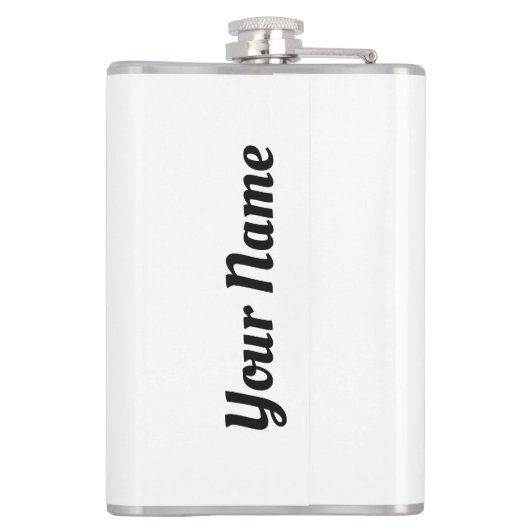 汚いパーソナライズされた手で汚い金を払う フラスク (裏面)