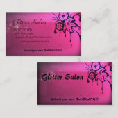 汚いピンクのサロンの名刺 名刺 (正面/裏面)