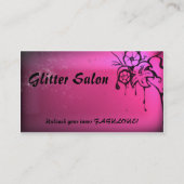 汚いピンクのサロンの名刺 名刺 (裏面)