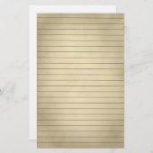 汚いブラウンの並べられたペーパー 便箋 (正面/裏面)