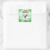 汚いマルティニのステッカー スクエアシール (バッグ)