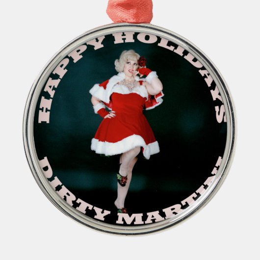汚いマルティーニのクリスマスオーナメント メタルオーナメント (正面)