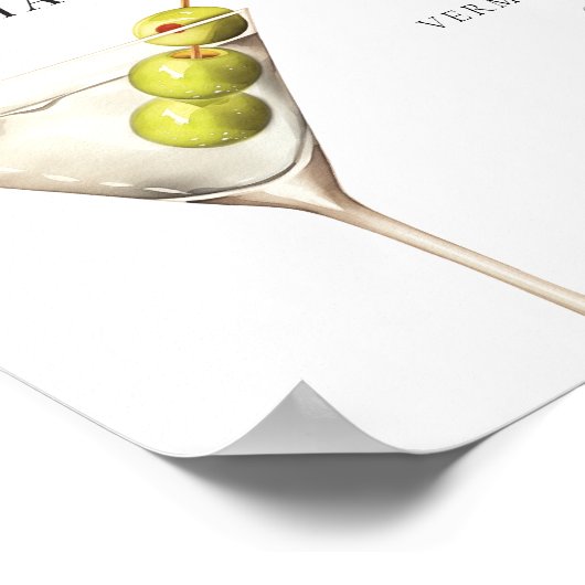 汚いマルティーニのサインの署名ドリンク ポスター (角)