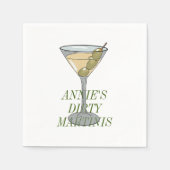 汚いマルティーニ スタンダードカクテルナプキン (正面)