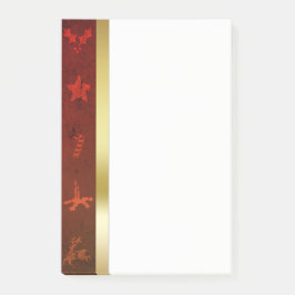 汚いヴィンテージの金ゴールドのクリスマス ポストイット