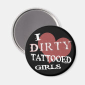 汚い入れ墨の女の子マグネット マグネット (正面/裏面)