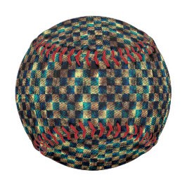 汚い効果と引っ掻いた効果のあるチェス、黄色の青 野球ボール