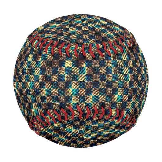 汚い効果と引っ掻いた効果のあるチェス、黄色の青 野球ボール (正面)