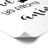 汚い動物で手を洗いなさい ポスター (角)