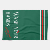 汚い動物のキッチンタオルであなたの手を洗う キッチンタオル (横)