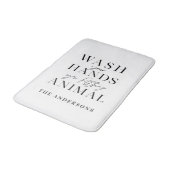 汚い動物のタイポグラフィで手を洗おもしろいえ バスマット (アングル)