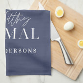 汚い動物の手を洗いなさおもしろいいタイポグラフィ キッチンタオル (四つ折り)