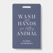 汚い動物め, 手を洗え バッジ (裏面)