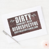 汚い古い紳士モット長方形ステッカー 長方形シール (封筒)