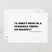 汚い心はむだにするとはひどいものだ ポストカード (正面/裏面)