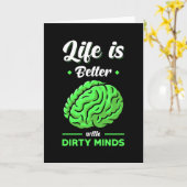 汚い思考おもしろいことわざ カード (黄色い花)