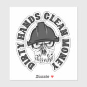 汚い手クリーンマネーカーデカールステッカー懸命帽子 シール (シート)