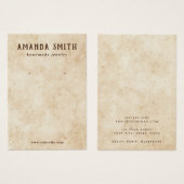 汚い汚れたヴィンテージ紙イヤリング表示カード (正面&裏面)