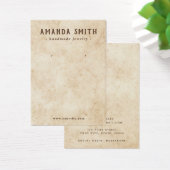 汚い汚れたヴィンテージ紙イヤリング表示カード (デスク)