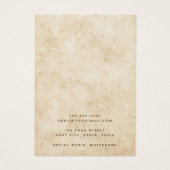 汚い汚れたヴィンテージ紙イヤリング表示カード (裏面)