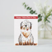 汚い犬のバレンタインカード ポストカード (スタンド正面)