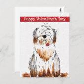 汚い犬のバレンタインカード ポストカード (正面/裏面)