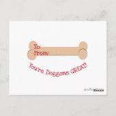 汚い犬のバレンタインカード ポストカード (裏面)