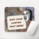 汚い石の構造のカスタムな文字の叫び マウスパッド (マウス)