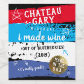 汚い絵を描国の自家製ワパーソナライズされたイン ワインラベル (シングルラベル)