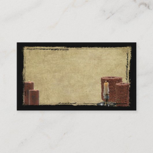 汚い蝋燭及び先を細くすることのきちんとした名刺 名刺 (正面)