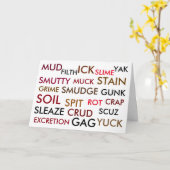 汚い言葉バースデーカード、男性の女性セクシーおもしろいな カード (黄色い花)