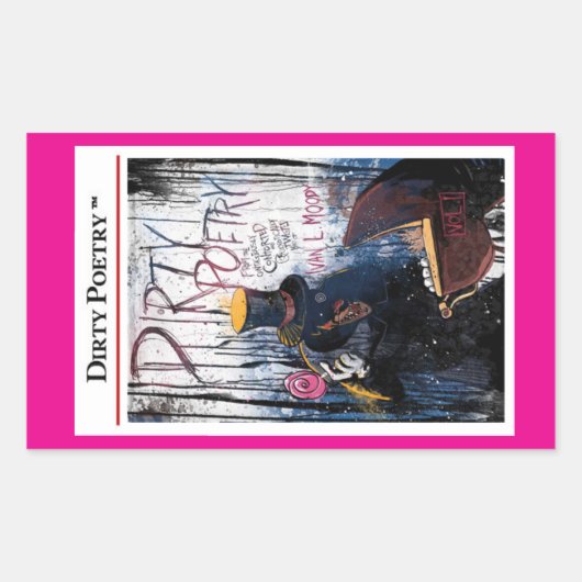 汚い詩のシール 長方形シール (正面)